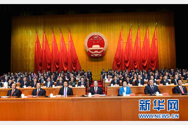 10月1日，慶祝中華人民共和國(guó)成立66周年暨新疆維吾爾自治區(qū)成立60周年大會(huì)在新疆人民會(huì)堂隆重舉行。 新華社記者 饒愛民 攝