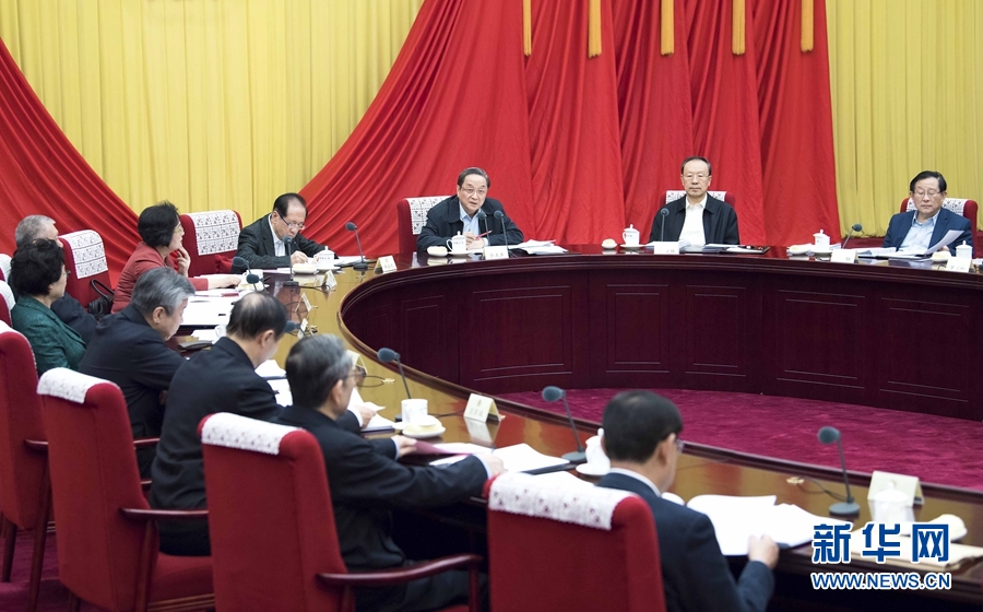 12月22日，全國政協(xié)主席俞正聲在北京主持召開政協(xié)第十二屆全國委員會第六十八次主席會議。 新華社記者 李濤 攝