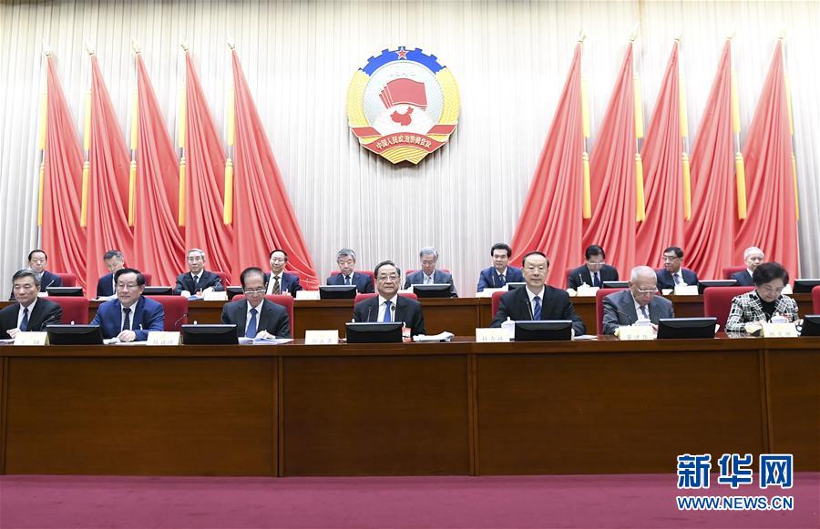 1月22日，政協(xié)第十二屆全國委員會常務(wù)委員會第二十四次會議在北京開幕。全國政協(xié)主席俞正聲出席開幕會。 新華社記者 燕雁 攝