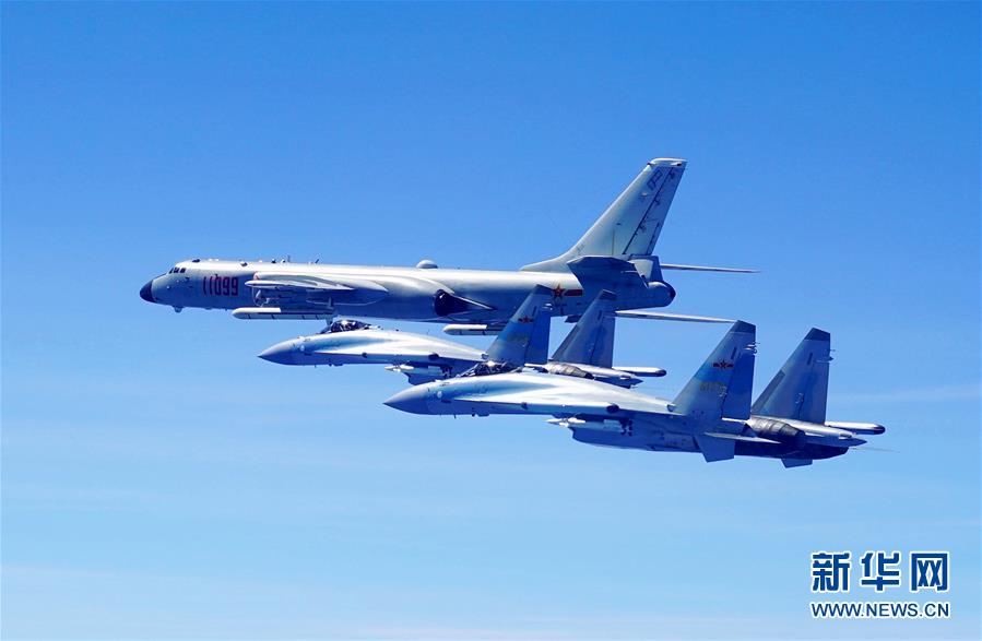(圖文互動)(1)人民空軍多型戰(zhàn)機(jī)雙向繞飛臺島巡航