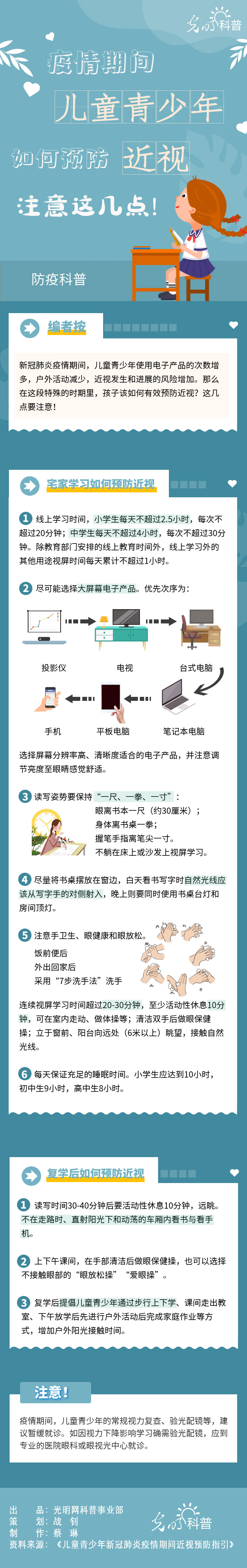 【防疫科普】疫情期間兒童青少年如何預(yù)防近視？注意這幾點(diǎn)！
