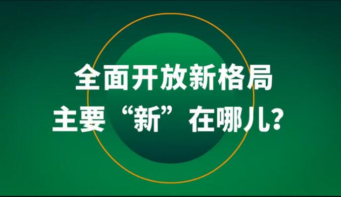 全面開放新格局主要“新”在哪兒？
