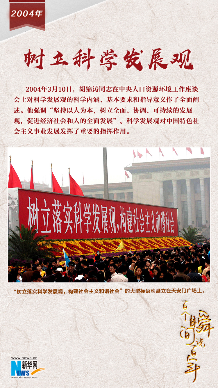 2004，樹(shù)立科學(xué)發(fā)展觀