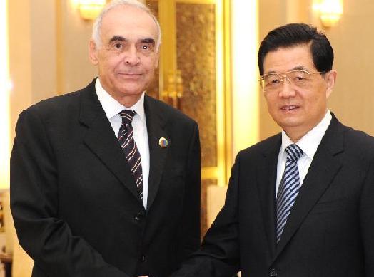胡錦濤會見埃及總統(tǒng)特使、外長阿姆魯
