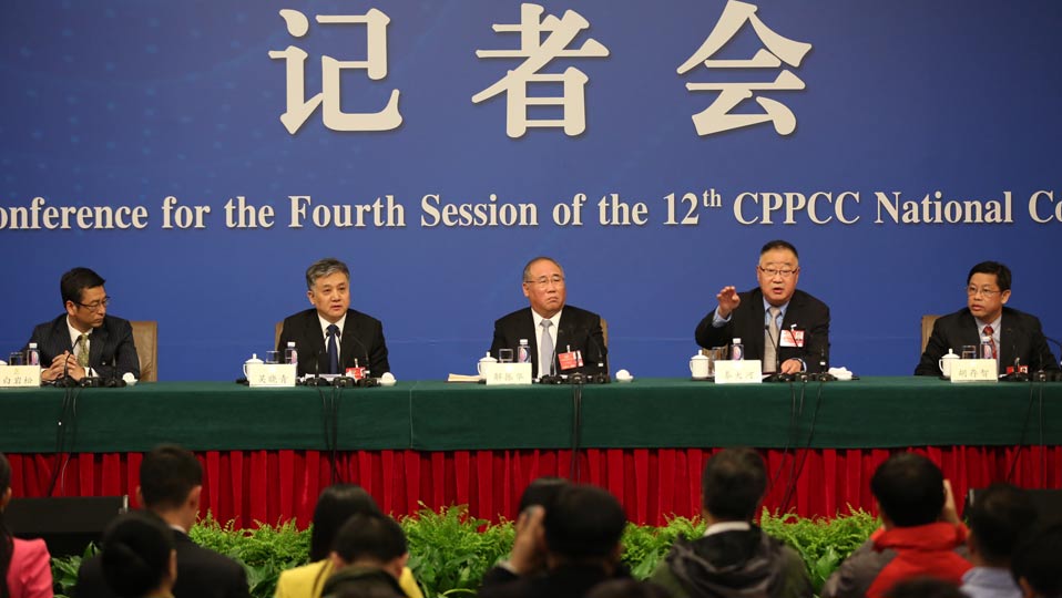 解振華、秦大河、吳曉青、胡存智、白巖松答記者問