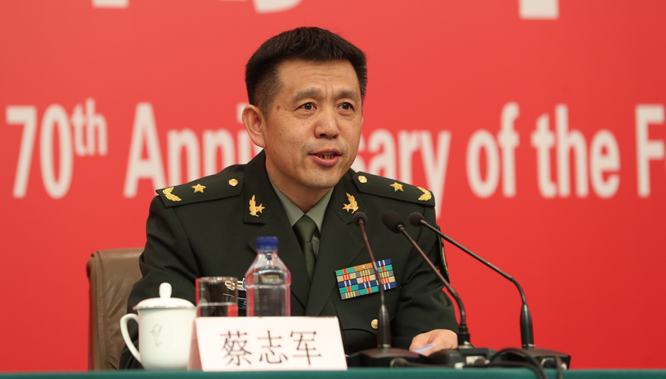 閱兵領(lǐng)導(dǎo)小組辦公室副主任、中央軍委聯(lián)合參謀部作戰(zhàn)局副局長蔡志軍