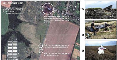 馬航MH17客機(jī)殘骸照片顯示，其機(jī)身上有許多細(xì)小孔洞。多名專家分析稱，這些孔洞或是飛機(jī)被導(dǎo)彈爆炸后飛散的彈片擊中所致。