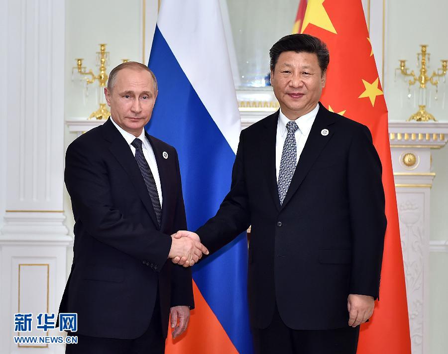 6月23日，國(guó)家主席習(xí)近平在烏茲別克斯坦塔什干會(huì)見(jiàn)俄羅斯總統(tǒng)普京。新華社記者李濤攝
