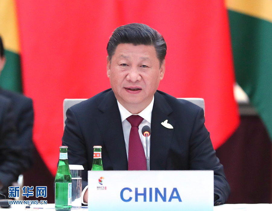 7月7日，國家主席習近平在德國漢堡主持金磚國家領導人非正式會晤，發(fā)表引導性講話和總結講話。 新華社記者 馬占成 攝